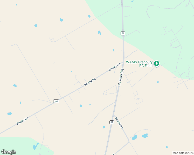 map of restaurants, bars, coffee shops, grocery stores, and more near 1515-3595 Brushy Road in Granbury