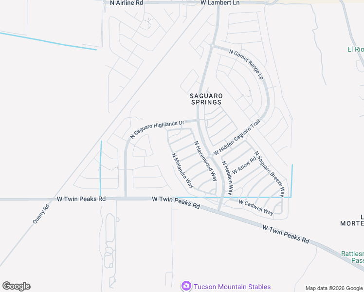 map of restaurants, bars, coffee shops, grocery stores, and more near 9050 West Grayling Drive in Marana