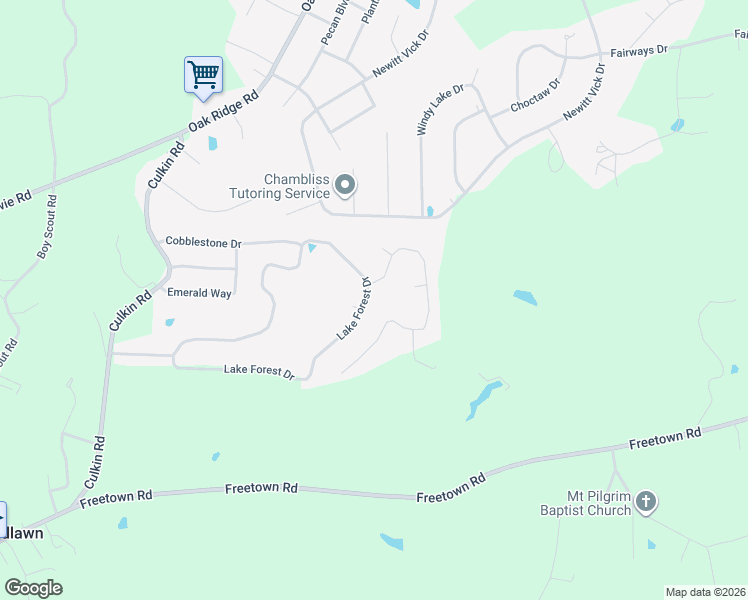 map of restaurants, bars, coffee shops, grocery stores, and more near 424 Lake Forest Drive in Vicksburg