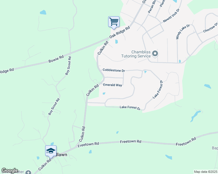 map of restaurants, bars, coffee shops, grocery stores, and more near 100-198 Emerald Way in Vicksburg