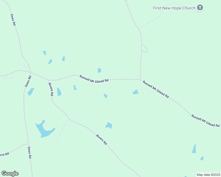 map of restaurants, bars, coffee shops, grocery stores, and more near 2890 Russell Mount Gilead Road in Meridian