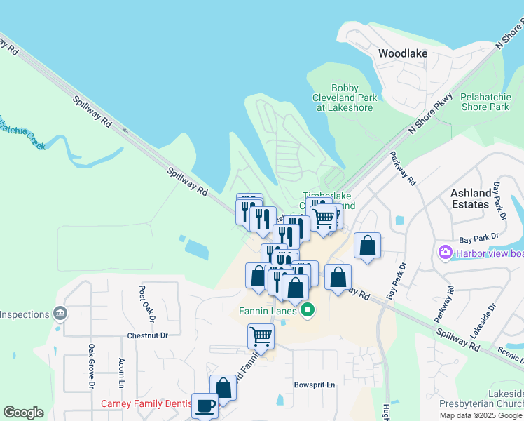 map of restaurants, bars, coffee shops, grocery stores, and more near 5 Charleston Circle in Brandon