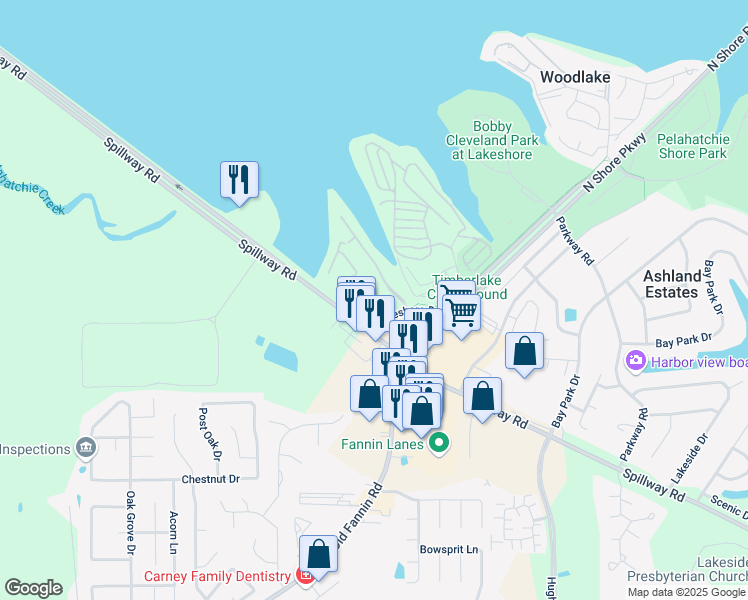 map of restaurants, bars, coffee shops, grocery stores, and more near 5 Charleston Circle in Brandon