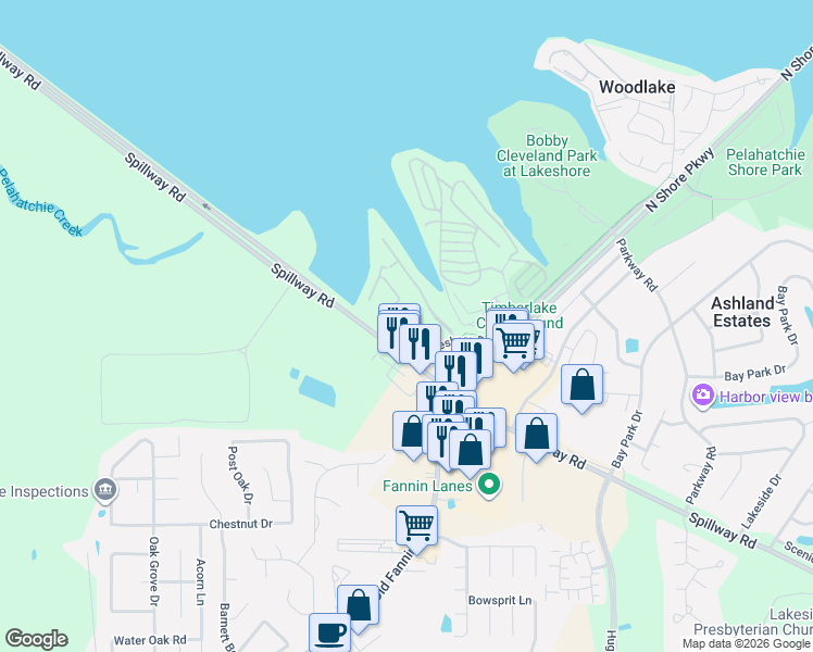 map of restaurants, bars, coffee shops, grocery stores, and more near 5 Charleston Circle in Brandon