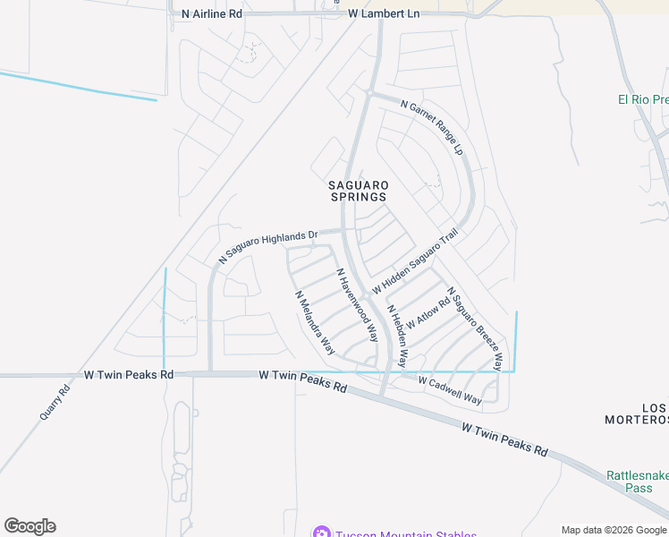 map of restaurants, bars, coffee shops, grocery stores, and more near 9010 West Grayling Drive in Marana