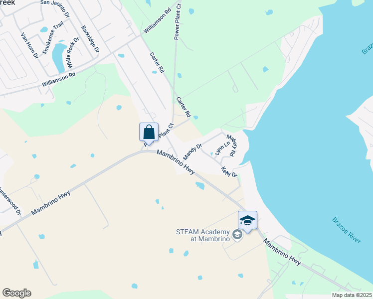 map of restaurants, bars, coffee shops, grocery stores, and more near 3604 Mandy Drive in Granbury
