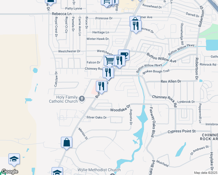 map of restaurants, bars, coffee shops, grocery stores, and more near 5257 Buffalo Gap Road in Abilene