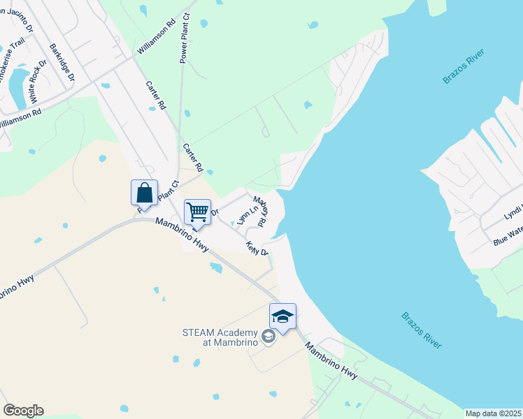 map of restaurants, bars, coffee shops, grocery stores, and more near 3710 Mabery Road in Granbury
