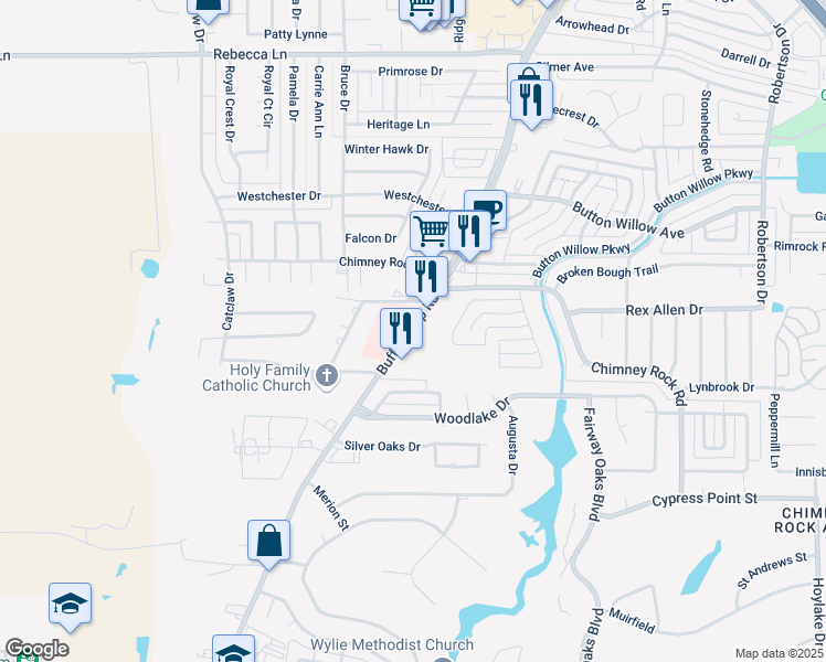 map of restaurants, bars, coffee shops, grocery stores, and more near 5257 Buffalo Gap Road in Abilene