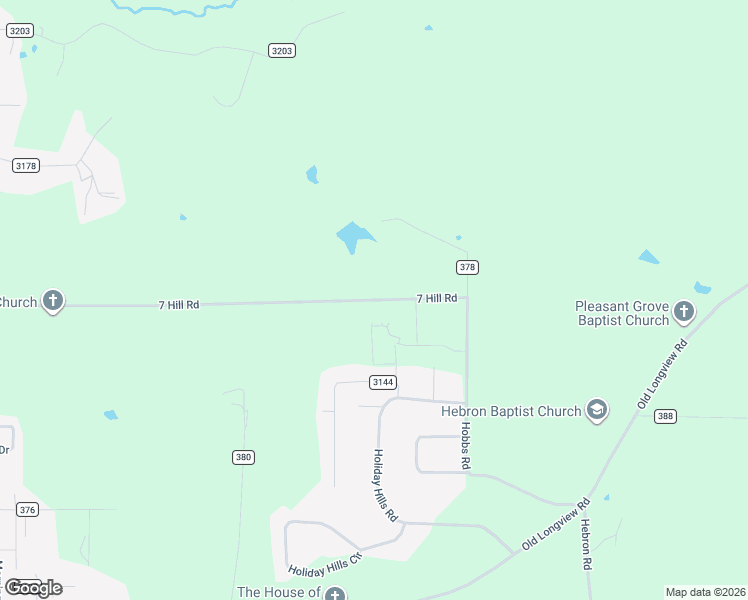 map of restaurants, bars, coffee shops, grocery stores, and more near 10332 7 Hill Road in Tyler