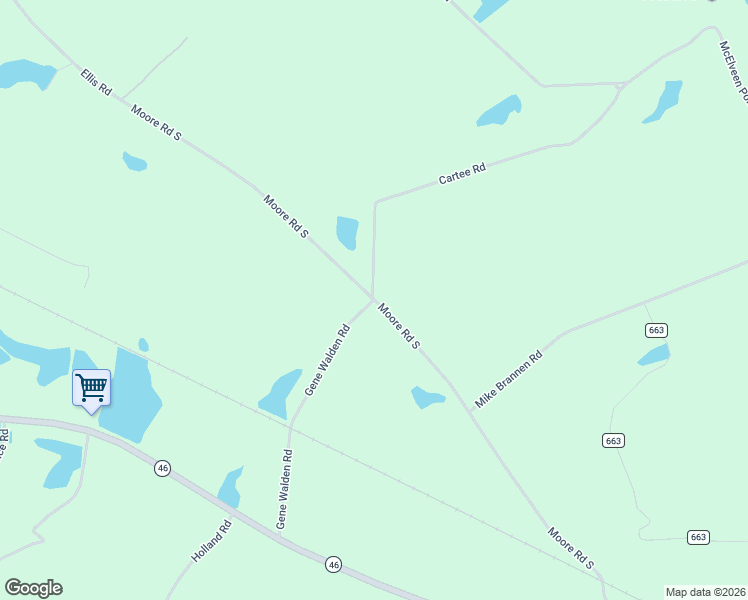 map of restaurants, bars, coffee shops, grocery stores, and more near 233 County Road 160 in Register