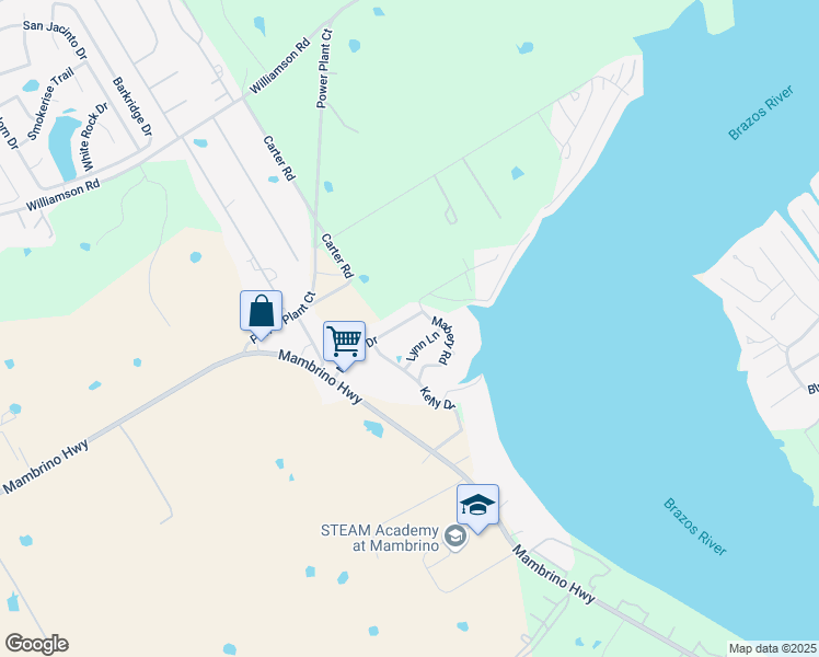 map of restaurants, bars, coffee shops, grocery stores, and more near 3708 Mandy Drive in Granbury