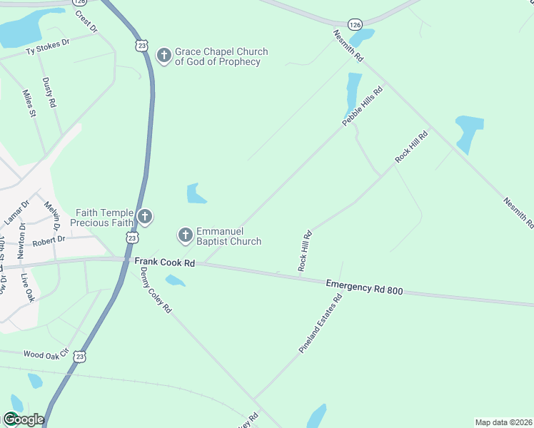 map of restaurants, bars, coffee shops, grocery stores, and more near 166 Pebble Hills Road in Cochran