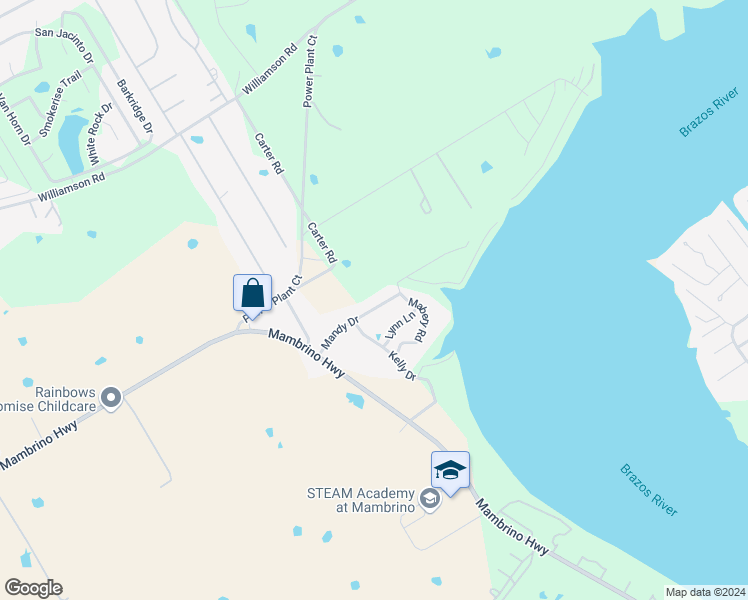map of restaurants, bars, coffee shops, grocery stores, and more near 3708 Mandy Drive in Granbury