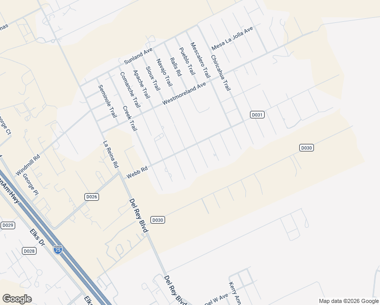 map of restaurants, bars, coffee shops, grocery stores, and more near 2004 Webb Road in Las Cruces