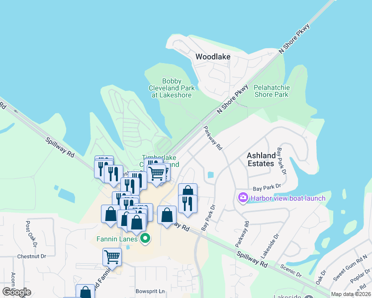 map of restaurants, bars, coffee shops, grocery stores, and more near 216 Brenhaven Boulevard in Brandon