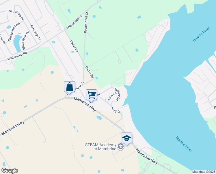 map of restaurants, bars, coffee shops, grocery stores, and more near 3708 Mandy Drive in Granbury