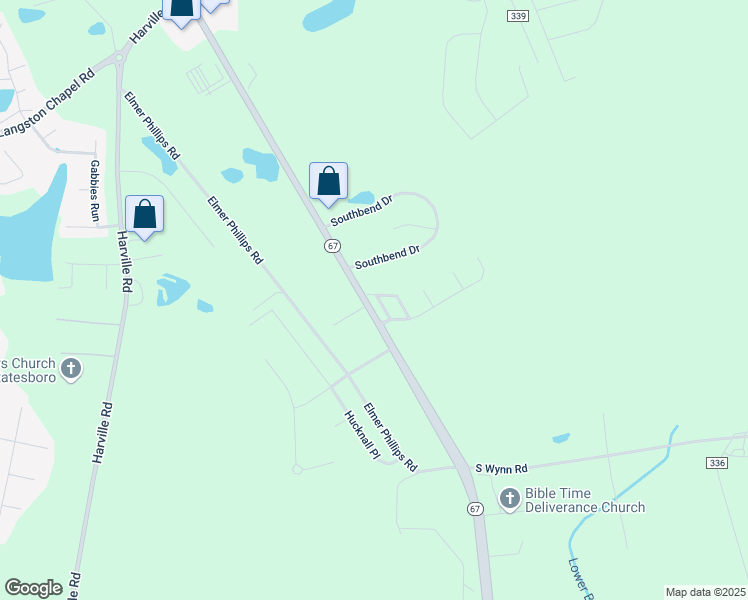 map of restaurants, bars, coffee shops, grocery stores, and more near 9 Paradise Cove in Statesboro