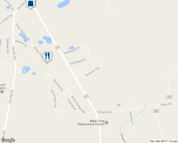 map of restaurants, bars, coffee shops, grocery stores, and more near 213 Sawgrass Trail in Statesboro