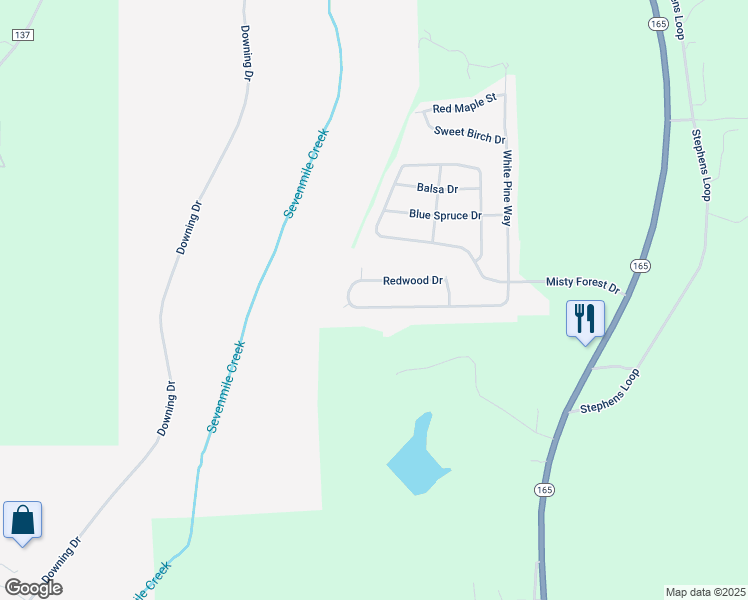 map of restaurants, bars, coffee shops, grocery stores, and more near 57 Redwood Drive in Phenix City
