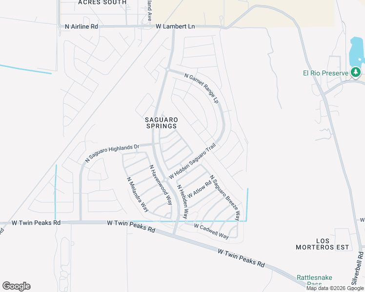 map of restaurants, bars, coffee shops, grocery stores, and more near 8844 West Blakebrook Road in Marana