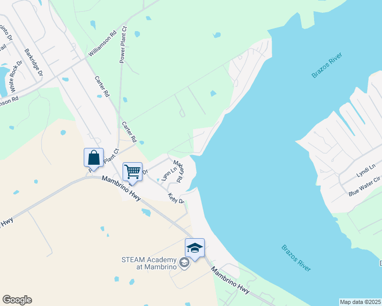 map of restaurants, bars, coffee shops, grocery stores, and more near 6300 Carol Court in Granbury