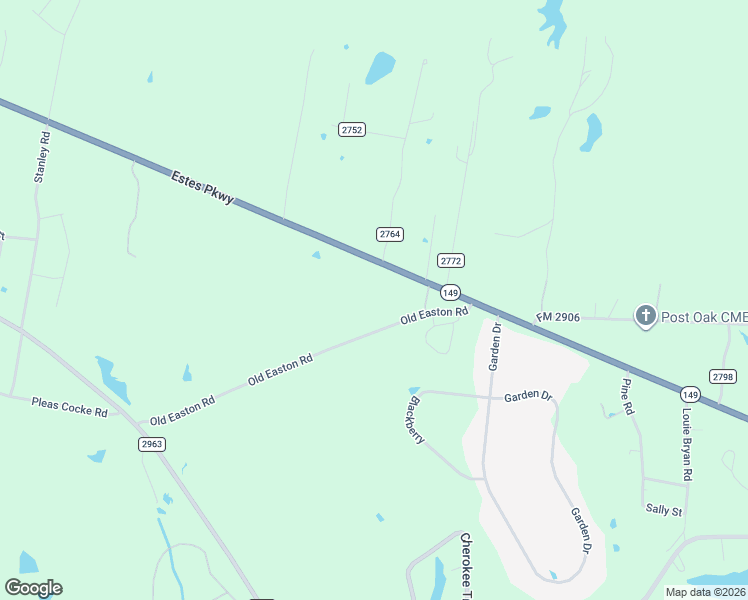 map of restaurants, bars, coffee shops, grocery stores, and more near 342 Old Easton Road in Longview