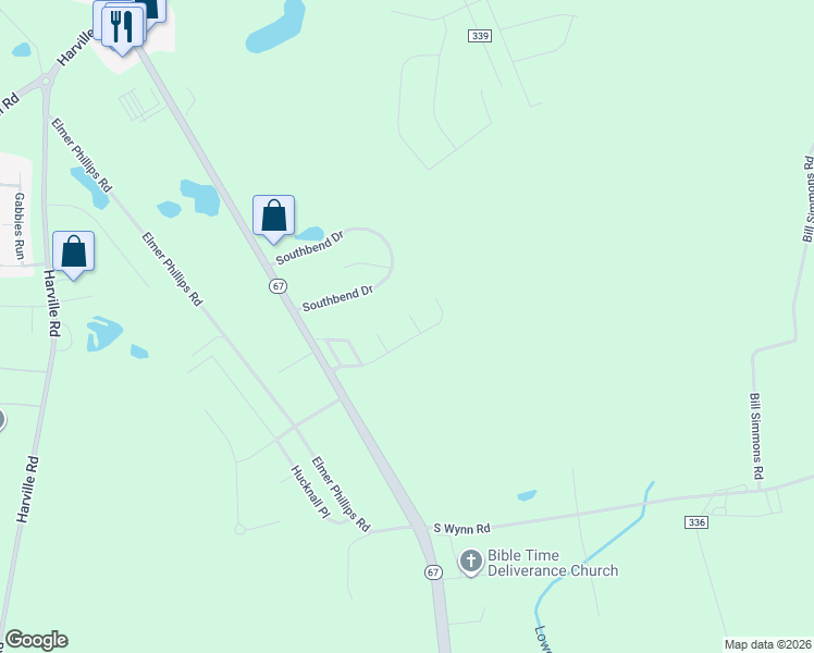 map of restaurants, bars, coffee shops, grocery stores, and more near 213 Sawgrass Trail in Statesboro