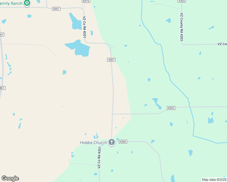 map of restaurants, bars, coffee shops, grocery stores, and more near County Road 4301 in Van Zandt County