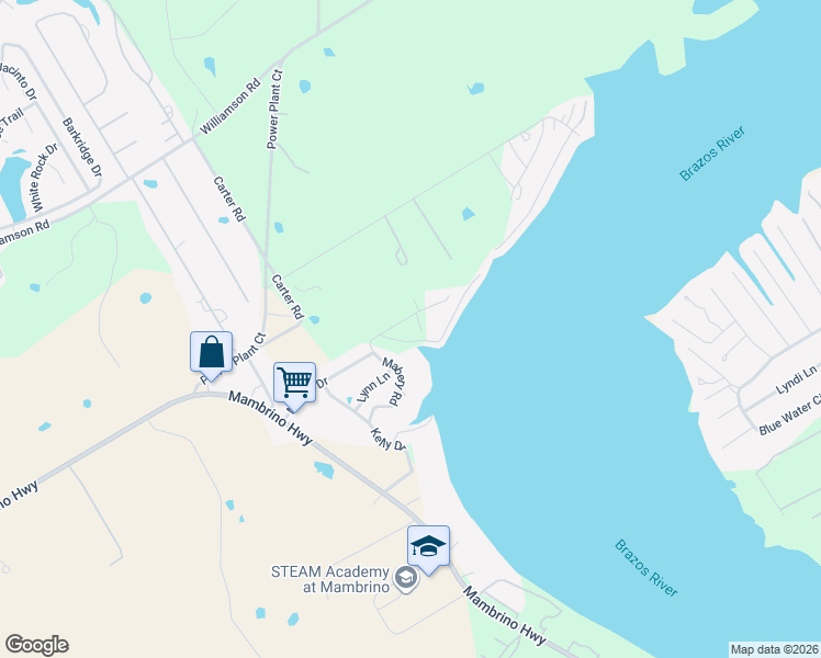 map of restaurants, bars, coffee shops, grocery stores, and more near 4017 Mabery Court in Granbury