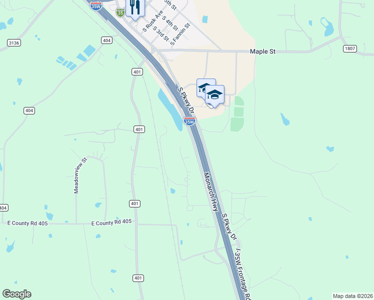 map of restaurants, bars, coffee shops, grocery stores, and more near 181 Quail Haven Street in Alvarado