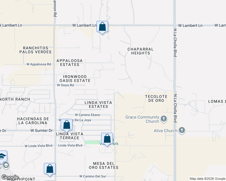 map of restaurants, bars, coffee shops, grocery stores, and more near 9980 North Camino Del Plata in Tucson