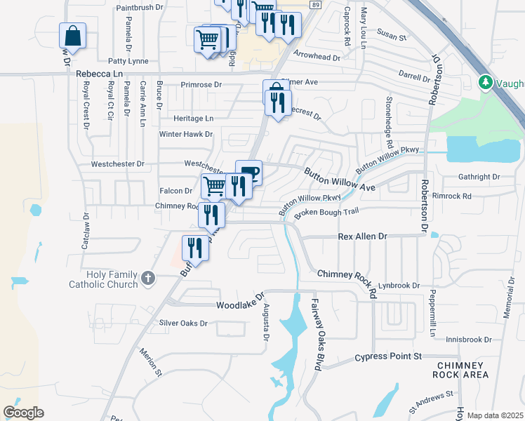 map of restaurants, bars, coffee shops, grocery stores, and more near 3197 Chimney Circle in Abilene
