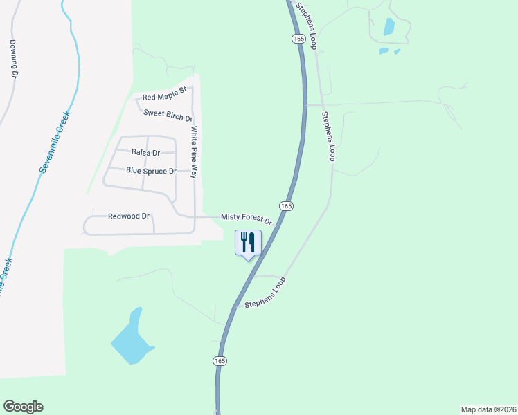 map of restaurants, bars, coffee shops, grocery stores, and more near 10 Misty Forest Drive in Phenix City