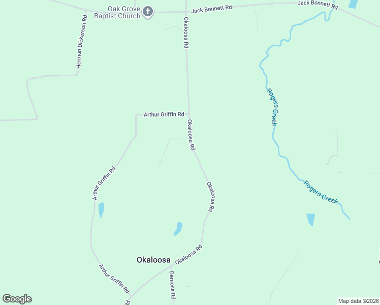 map of restaurants, bars, coffee shops, grocery stores, and more near 876 Okaloosa Road in Eros