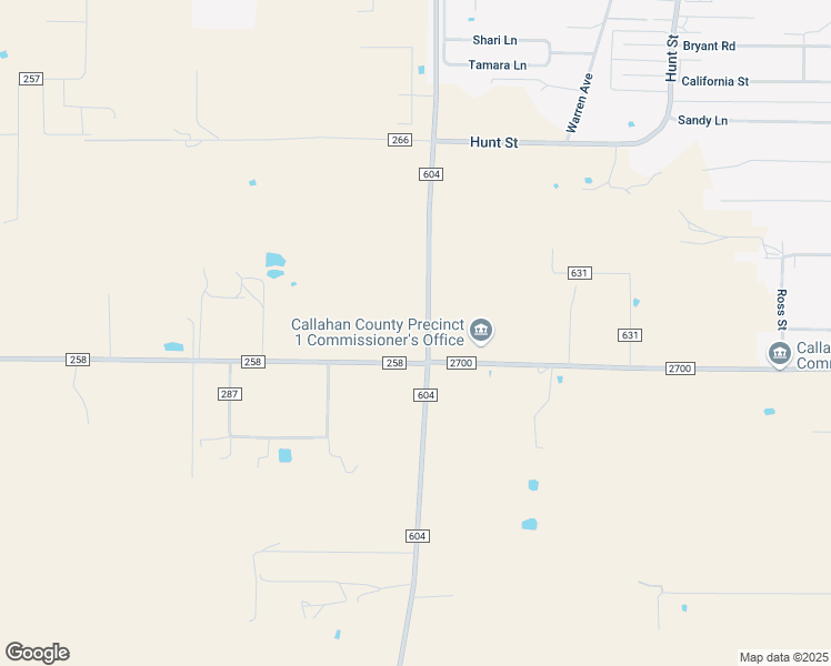 map of restaurants, bars, coffee shops, grocery stores, and more near 2192 Farm to Market 604 in Clyde