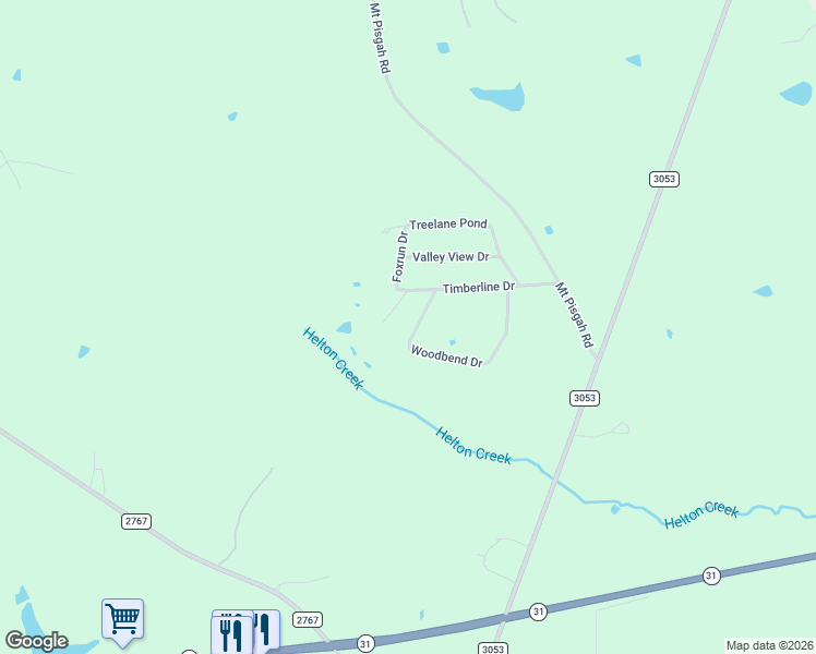 map of restaurants, bars, coffee shops, grocery stores, and more near 501 Woodbend Drive in Kilgore
