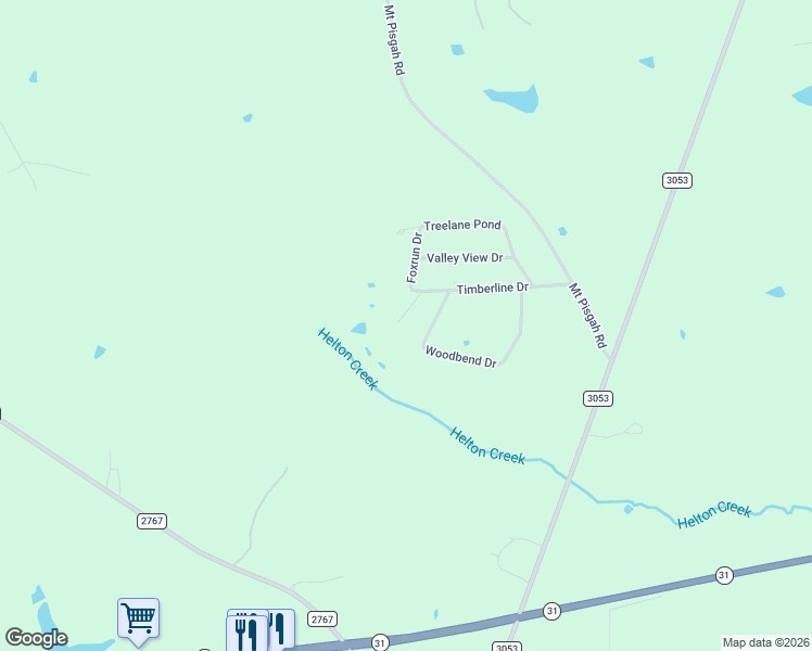 map of restaurants, bars, coffee shops, grocery stores, and more near 501 Woodbend Drive in Kilgore