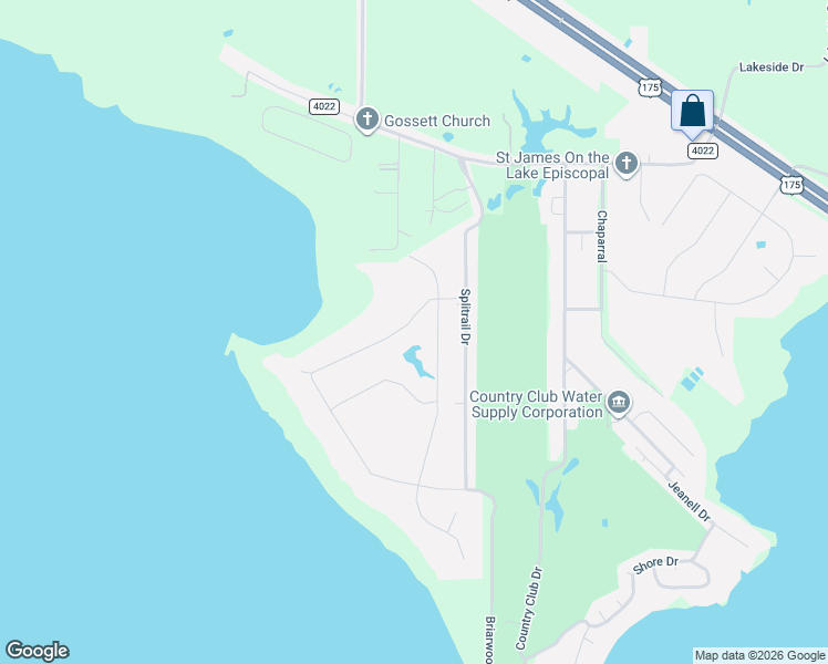 map of restaurants, bars, coffee shops, grocery stores, and more near 306 Splitrail Drive in Kemp
