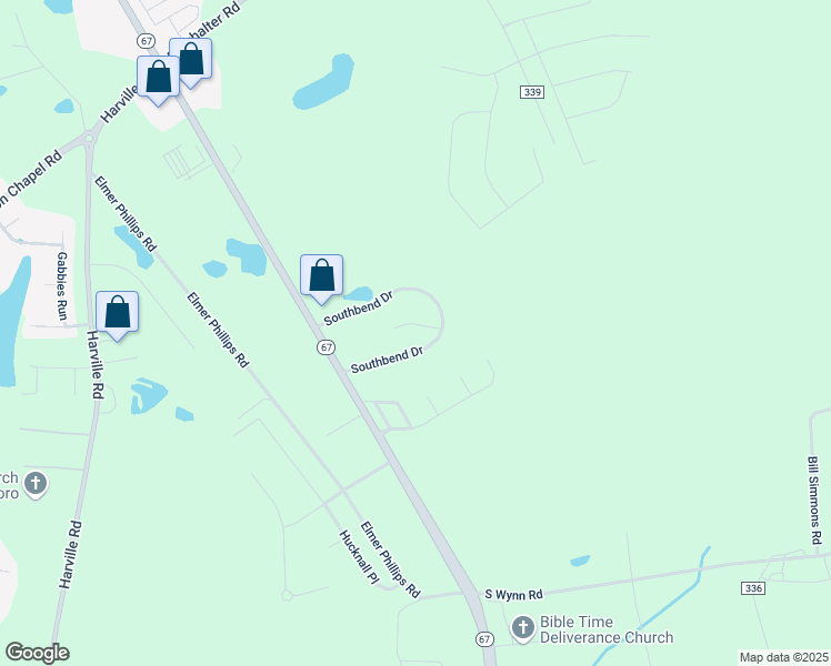 map of restaurants, bars, coffee shops, grocery stores, and more near 1204 Buckhead Court in Statesboro