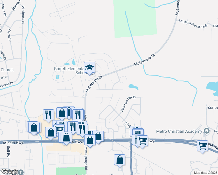 map of restaurants, bars, coffee shops, grocery stores, and more near 509 McGregor Court in Montgomery