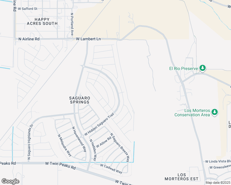 map of restaurants, bars, coffee shops, grocery stores, and more near 9975 North Ruby Range Trail in Tucson