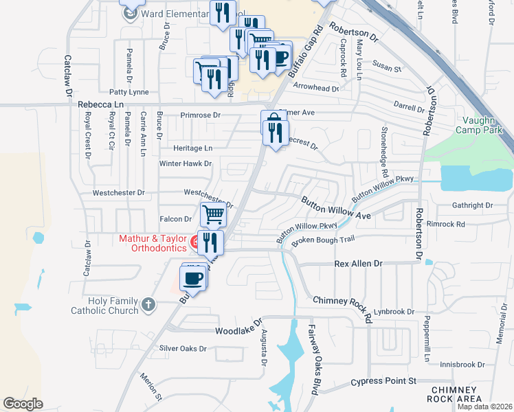map of restaurants, bars, coffee shops, grocery stores, and more near 4934 Greenslope Drive in Abilene