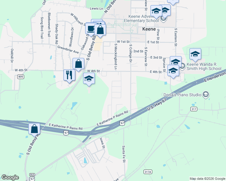 map of restaurants, bars, coffee shops, grocery stores, and more near 116 Cheryl Drive in Keene