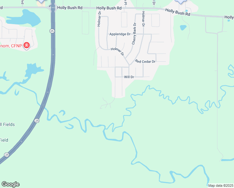 map of restaurants, bars, coffee shops, grocery stores, and more near 935 Frisky Drive in Brandon