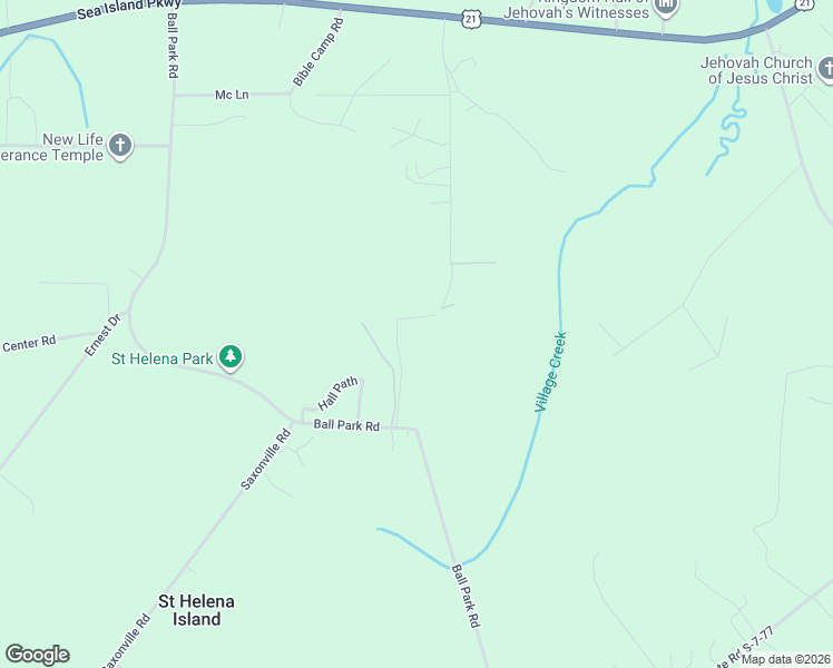 map of restaurants, bars, coffee shops, grocery stores, and more near 38 Clear Spring Road in Saint Helena Island