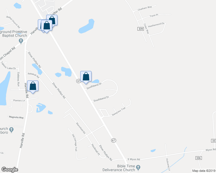 map of restaurants, bars, coffee shops, grocery stores, and more near 1204 Buckhead Court in Statesboro