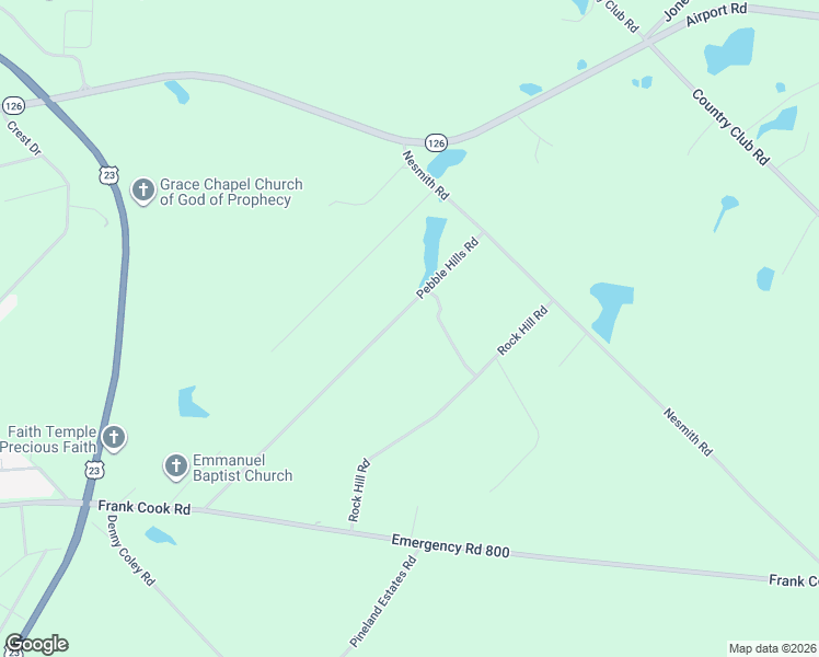 map of restaurants, bars, coffee shops, grocery stores, and more near 228 Pebble Hills Road in Cochran