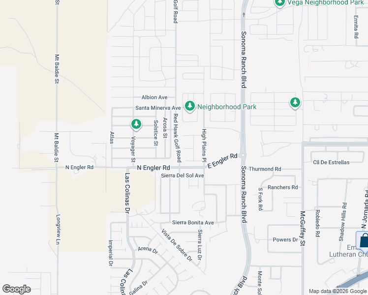 map of restaurants, bars, coffee shops, grocery stores, and more near 3715 Santa Flora Court in Las Cruces
