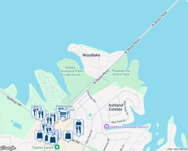 map of restaurants, bars, coffee shops, grocery stores, and more near 115 Kings Ridge Drive in Brandon
